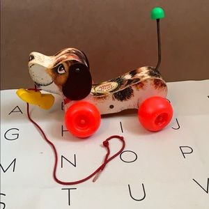 Vintage fisher price little snoopy pull toy
